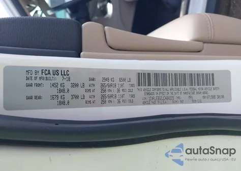 2018 Jeep Grand Cherokee Limited 4X2 из США, поврежденный, VIN 1C4RJEBG2JC480229